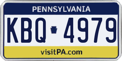 PA license plate KBQ4979