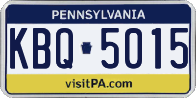 PA license plate KBQ5015