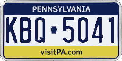 PA license plate KBQ5041