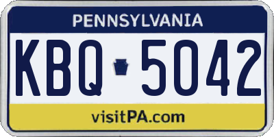 PA license plate KBQ5042