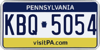 PA license plate KBQ5054
