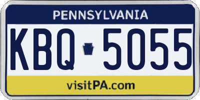 PA license plate KBQ5055