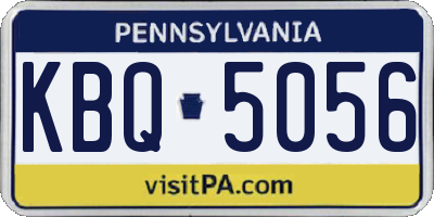 PA license plate KBQ5056