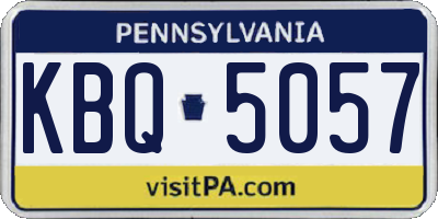 PA license plate KBQ5057