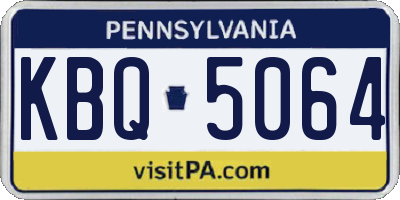 PA license plate KBQ5064