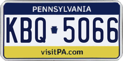 PA license plate KBQ5066