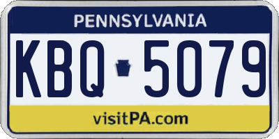PA license plate KBQ5079