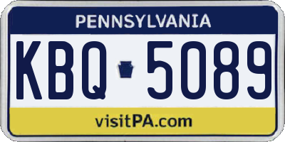 PA license plate KBQ5089