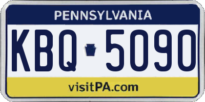 PA license plate KBQ5090