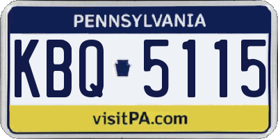 PA license plate KBQ5115