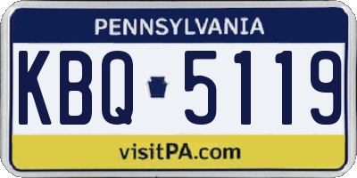 PA license plate KBQ5119