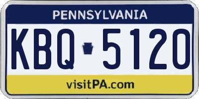 PA license plate KBQ5120