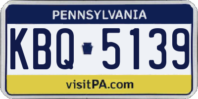 PA license plate KBQ5139