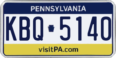 PA license plate KBQ5140