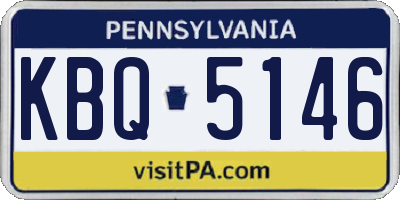PA license plate KBQ5146