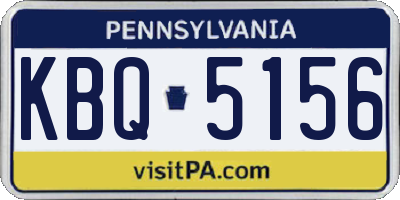 PA license plate KBQ5156