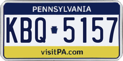 PA license plate KBQ5157