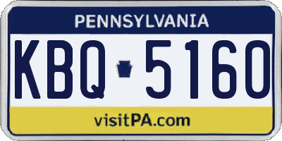 PA license plate KBQ5160