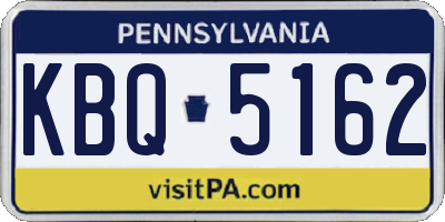 PA license plate KBQ5162