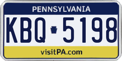 PA license plate KBQ5198
