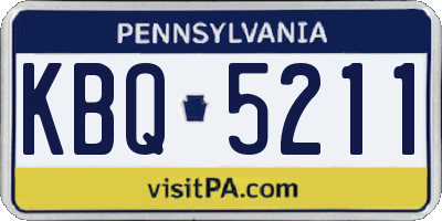 PA license plate KBQ5211