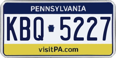 PA license plate KBQ5227