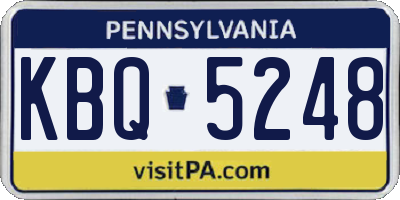 PA license plate KBQ5248