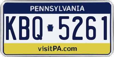 PA license plate KBQ5261
