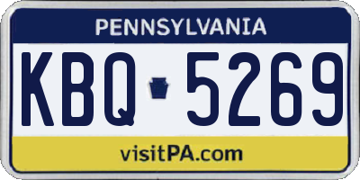PA license plate KBQ5269