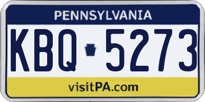 PA license plate KBQ5273