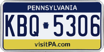 PA license plate KBQ5306