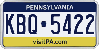 PA license plate KBQ5422