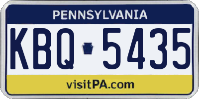 PA license plate KBQ5435