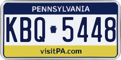 PA license plate KBQ5448