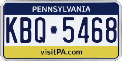 PA license plate KBQ5468