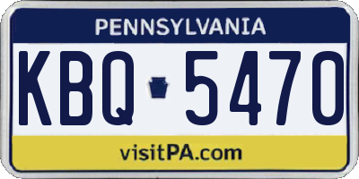 PA license plate KBQ5470