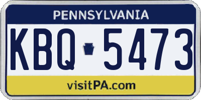 PA license plate KBQ5473
