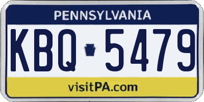 PA license plate KBQ5479