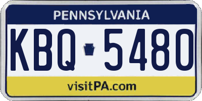 PA license plate KBQ5480