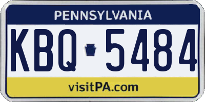PA license plate KBQ5484