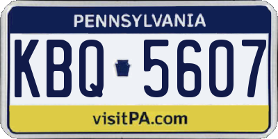 PA license plate KBQ5607