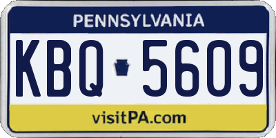 PA license plate KBQ5609