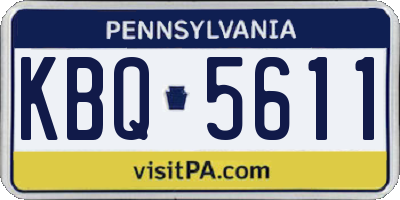 PA license plate KBQ5611