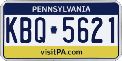 PA license plate KBQ5621