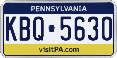 PA license plate KBQ5630