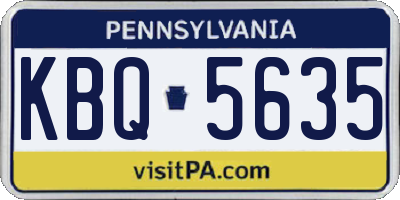 PA license plate KBQ5635