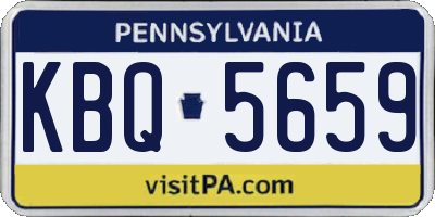 PA license plate KBQ5659