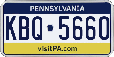 PA license plate KBQ5660