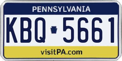 PA license plate KBQ5661