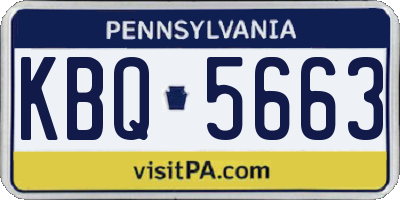 PA license plate KBQ5663